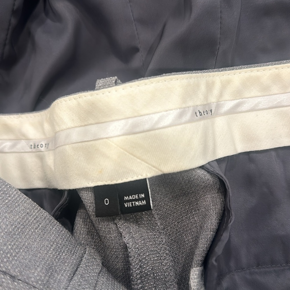 Theory 2 Piece Suit- Wool Grey Blazer and Trousers - Picture 8 of 13